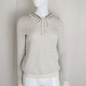 Anthropologie Sleeping On Snow Sweater Small White and Silver